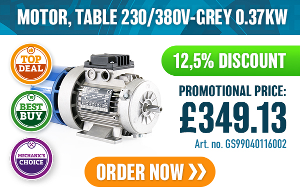 MOTOR, TABLE 230/380V-GREY 0.37KW