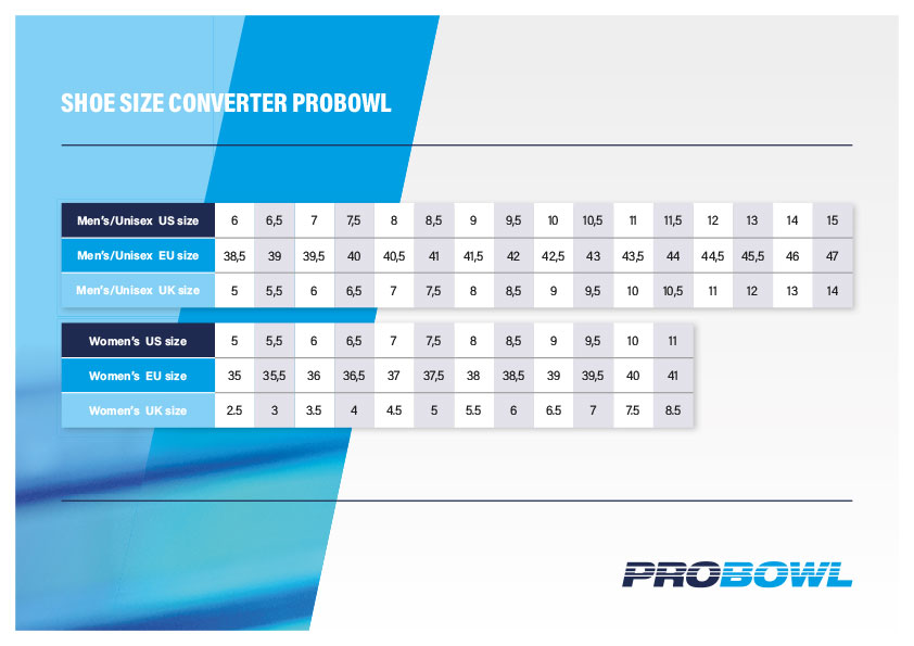 ProBowl Bowling Shoe Size Converter